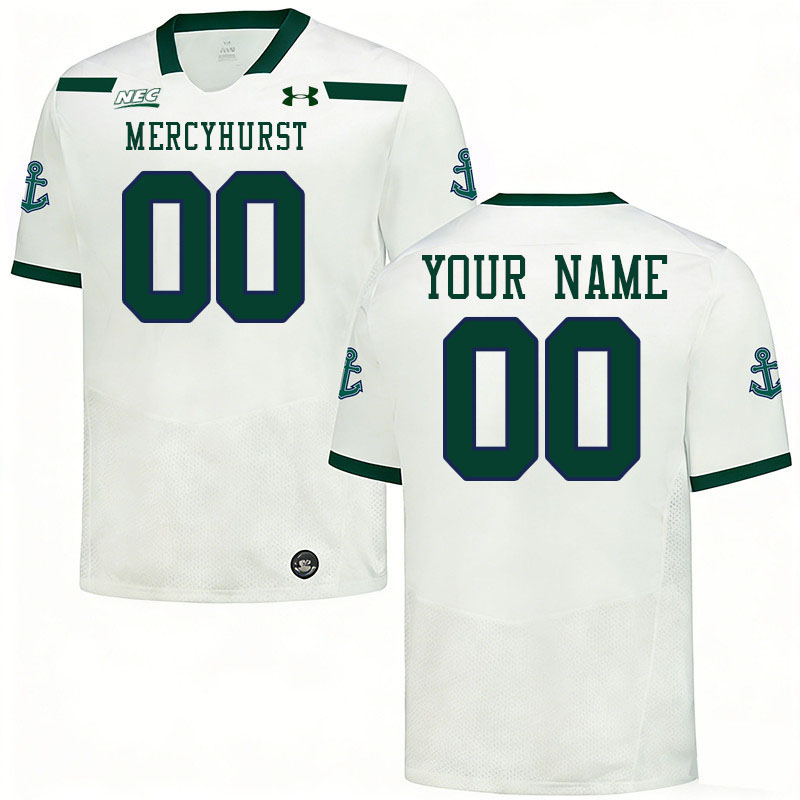 Custom Mercyhurst Lakers Name And Number Football Jerseys-White